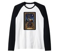 Mystic Library Dragon The Reader Tarot Night Raglan Baseball Tee