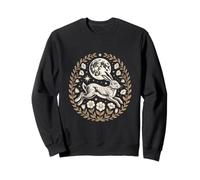 Mystic Lunar Hare Moon Rabbit Botanical Night Sweatshirt