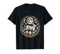 Mystic Lunar Hare Moon Rabbit Botanical Night T-Shirt