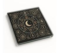 Mystic Mandala Acrylic Coaster Gift for Halloween - Enchanting Boho Design Home Decor Present