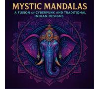 Mystic Mandalas: A Cyberpunk & Indian-Inspired Animal Mandala Adult Coloring Book 50 Unique Designs: A Futuristic Fusion of Tech & Tradition: ... (Mystic Mandalas: Cybernetic Spirit Beasts)