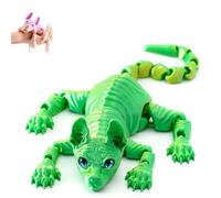 Mystic Meow - 3D Guardian Cat, 3D Printed Cute Hairless Cat, Realistic Flexible Articulated Joints Animal Figurine, Gifts for Cats Lovers, Fantasyfans and Creatives(Green,22cm)