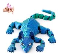 Mystic Meow - 3D Guardian Cat, 3D Printed Cute Hairless Cat, Realistic Flexible Articulated Joints Animal Figurine, Gifts for Cats Lovers, Fantasyfans and Creatives(Laser Green,30cm)