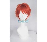 Mystic messenger 707 cosplay wig Anime Cosplay Red short straight wig with hair net Costumes One Size Red