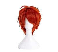 Mystic messenger 707 Cosplay Wig Short Red Heat Resistant Synthetic Hair Wig + Wig Cap