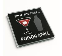 Mystic Mixology Acrylic Coaster Gift for Halloween - Minimalist Halloween Cocktail Design Home Decor