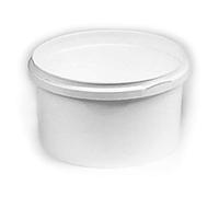 Mystic Moments 500ml White Plastic Pail Complete With White Lid (Pack of 10)