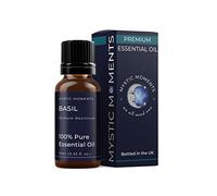 Mystic Moments | Basil Essential Oil 10ml | Ocimum Basilicum Steam Distilled from Leaves & Flowers | Herbaceous | Top Note | Aromatherapy | India Origin | Blends with Citrus & Mint | Vegan GMO Free