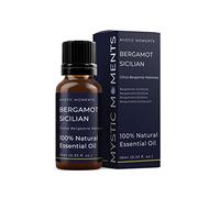 Mystic Moments | Bergamot Sicilian Essential Oil 10ml | Citrus Bergamia Cold Pressed from Fruit Peel | Sweet Spicy Citrus | Top Note | Italy Origin | Blends with Mint & Floral Oils | Vegan GMO Free