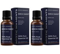 Mystic Moments | Birch Sweet Essential Oil 10ml | Betula lenta | Sweet Minty Woody Aromatic Oil for Diffuser, Blends & Crafts | Aromatherapy Grade (Pack of 2)