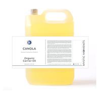 Mystic Moments | Canola (Rapeseed) Carrier Oil Organic 5 litres | Cold Pressed | Moisturiser for Skin & Hair | Vitamins E & K | Light Texture | Massage Base Oil | 100% Pure & Natural | Vegan GMO Free