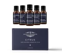 Mystic Moments | Citrus Essential Oil Gift Starter Pack 5x10ml | Lemon, Lime, Orange Sweet, Grapefruit, Petitgrain | Perfect as a Gift