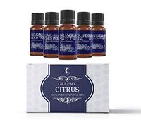 Mystic Moments | Citrus Essential Oil Gift Starter Pack 5x10ml | Lemon, Lime, Orange Sweet, Grapefruit, Petitgrain | Perfect as a Gift
