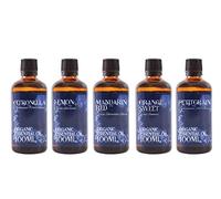 Mystic Moments | Citrus Organic Essential Oil Gift Starter Pack 5x100ml | Citronella, Lemon, Mandarin Red, Orange Sweet, Petitgrain | Perfect as a Gift
