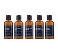 Mystic Moments | Citrus (Pack 2) Essential Oil Gift Starter Pack 5x100ml | Bergamot Sicilian, Citronella Java, Lemongrass Cochin, Litsea Cubeba, Mandarin Cold Pressed | Perfect as a Gift