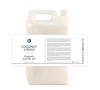 Mystic Moments | Coconut Virgin Carrier Oil Organic 5 Litres | Cold Pressed from Fresh Coconut | Lauric Acid | Skin & Hair Moisturiser | Natural Body Butter | 100% Pure & Natural | Vegan GMO Free