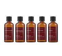 Mystic Moments | Coffee Shop Fragrant Oil Gift Starter Pack 5x100ml| 5 Premium Fragrance Oils - Coffee, Cappuccino, Latte, Vanilla Latte & Mocha | Warm Café Home Ambience
