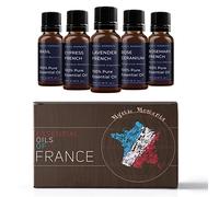 Mystic Moments | Essential Oils of France Essential Oil Gift Starter Pack 5x10ml | Basil Cypress, French Lavender, French Rose Geranium, Rosemary French | Perfect as a Gift