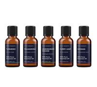 Mystic Moments | Essential Oils of India Gift Starter Pack | 5 x 50ml Pure Aromatherapy Oils - Patchouli Pogostemon cablin, Sandalwood, Ginger, Black Pepper & Jasmine | Warm Exotic Home Ambience