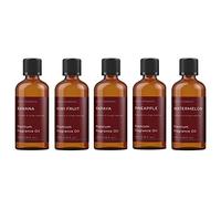 Mystic Moments | Exotic Fruit Fragrant Oil Gift Starter Pack 5x100ml| 5 Sweet Tropical Fragrance Oils - Banana, Kiwi Fruit, Papaya, Pineapple & Watermelon | Bright Summer Home Ambience