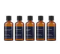 Mystic Moments | Favourite Essential Oil Gift Starter Pack 5x100ml | 5 x Pure Aromatherapy Oils - Eucalyptus Blue Gum, Lavender, Orange Sweet, Patchouli & Tea Tree | Versatile Home Fragrance