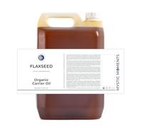 Mystic Moments | Flaxseed Carrier Oil Organic 5 Litre | Cold Pressed from Linum Usitatissimum Seeds | Rich in Omega-3 & Lignans | Skin & Hair | Anti-Inflammatory | 100% Pure & Natural Vegan GMO Free