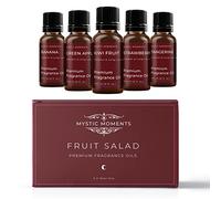 Mystic Moments | Fruit Salad Fragrance Oil Gift Starter Pack 5x10ml | Strawberry, Green Apple, Banana, Kiwi Fruit, Tangerine | Perfect as a Gift