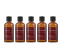 Mystic Moments | Fruit Salad Fragrance Oil Starter Pack | 5x100ml | Five scents: Strawberry, Green Apple, Banana, Kiwi Fruit and Tangerine for candles, wax melts and soaps.