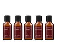 Mystic Moments | Fruit Salad Fragrance Oil Starter Pack | 5x50ml | Five scents: Strawberry, Green Apple, Banana, Kiwi Fruit and Tangerine for candles, wax melts and soaps.