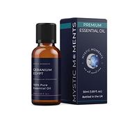Mystic Moments | Geranium Egypt Essential Oil 50ml - Pure & Natural Oil for Diffusers, Aromatherapy & Massage Blends Vegan GMO Free