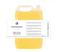 Mystic Moments | Grapeseed Carrier Oil | 5 Litres | Vitis vinifera oil gives a light, fast-absorbing skin and hair feel for massage and cosmetic blends.
