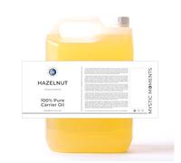 Mystic Moments | Hazelnut Carrier Oil 5 Litres - Pure & Natural | Perfect For Hair, Face, Nails, Aromatherapy, Massage and Oil Dilution GMO Free
