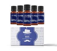 Mystic Moments | HIS Fragrance Oil Gift Starter Pack 5x10ml | Coffee, Cologne, Freshly Cut Grass, Musk, New Car | Perfect as a Gift