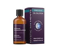 Mystic Moments | Jasmine Grandiflorum Absolute Oil Dilution 100ml | 3% in Jojoba | Jasminium Grandiflorum | Exotic Floral Skincare & Aromatherapy | Natural Perfume Oil | Pre-Diluted Massage Blend