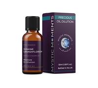 Mystic Moments | Jasmine Grandiflorum Absolute Oil Dilution | 50ml | Jasminum grandiflorum absolute oil dilution in jojoba oil for massage, skincare and aromatherapy applications.