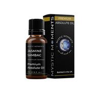 Mystic Moments | Jasmine Sambac Absolute Oil 5ml | Jasminum sambac | Intense Musky Floral Aroma | Solvent Extracted | Middle to Base Note | Natural Perfumery & Aromatherapy | Strong & Concentrated