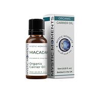 Mystic Moments | Macadamia Carrier Oil Organic 10ml | Cold Pressed from Macadamia Integrifolia | Antioxidants & Fatty Acids | Skin & Hair | Hand & Nail Care | 100% Pure & Natural | Vegan GMO Free