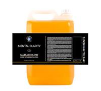 Mystic Moments | Mental Clarity Essential Massage Blend | 5 litres | With bergamot, grapefruit, lemon and basil oils in soya bean and wheatgerm carrier oils.