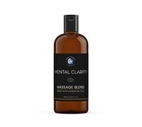 Mystic Moments | Mental Clarity Essential Massage Blend | 500ml | With bergamot, grapefruit, lemon and basil oils in soya bean and wheatgerm carrier oils.