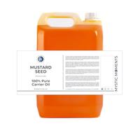 Mystic Moments | Mustard Seed Carrier Oil 5 Litres - Pure & Natural Oil Perfect For Hair, Face, Nails, Aromatherapy, Massage and Oil Dilution Vegan GMO Free