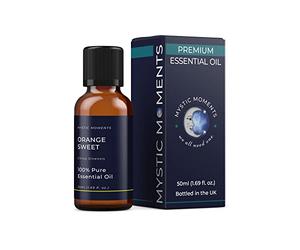 Mystic Moments | Orange Sweet Essential Oil 50ml | Citrus Sinensis | Fresh Sweet Citrus Aroma for Diffusers, Candles & Uplifting Home Ambience