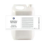 Mystic Moments | Organic Babassu Refined Carrier Oil 5 Litres - Pure & Natural - Perfect For Hair, Face, Nails, Aromatherapy, Massage and Oil Dilution Vegan GMO Free