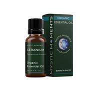 Mystic Moments | Organic Geranium Essential Oil 5ml - Pure & Natural Oil for Diffusers, Aromatherapy & Massage Blends Vegan GMO Free