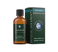 Mystic Moments | Organic Lavender Essential Oil 100ml - Pure & Natural oil for Diffusers, Aromatherapy & Massage Blends Vegan GMO Free