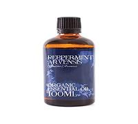 Mystic Moments | Organic Peppermint Arvensis Essential Oil 100ml - Pure & Natural Oil for Diffusers, Aromatherapy & Massage Blends Vegan GMO Free