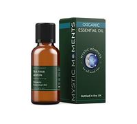 Mystic Moments | Organic Tea Tree Lemon Scented Essential Oil 30ml - Pure & Natural Oil for Diffusers, Aromatherapy & Massage Blends Vegan GMO Free