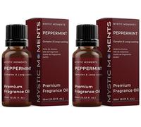 Mystic Moments | Peppermint Fragrance Oil - 10ml - Perfect for Soaps, Candles, Bath Bombs, Oil Burners, Diffusers and Skin & Hair Care Items (Pack of 2)