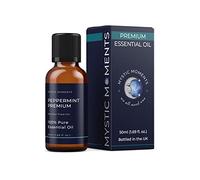 Mystic Moments | Peppermint Premium Essential Oil (Mentha piperita) 50ml | Fresh Cooling Mint Aroma for Energising Aromatherapy & Revitalising Diffuser Blends | Vegan & Natural