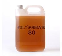 Mystic Moments | Polysorbate 80 | Cosmetic Grade Solubiliser for Creams and Ointments | Non-Ionic Emulsifier for Skincare and Pharmaceutical Use | 5Kg