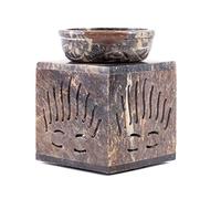 Mystic Moments | Rising Sun Soapstone Oil Burner with Sliding Door